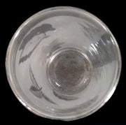 Juice Tumblers Libbey Glass Frosted Silver Foliage MCM Set of 5