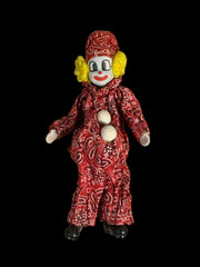 Porcelain Clown World Dolls Two Piece Set Bendable Limbs Circus Figurines