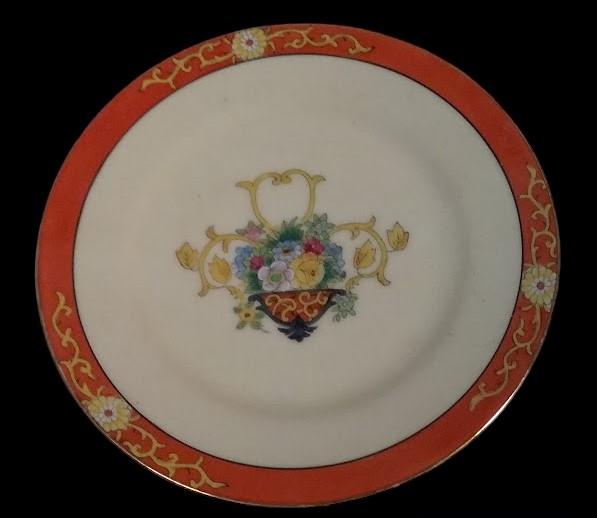 Handpainted Vintage Noritake Yellow Body Floral Salad Plate (set of 4)