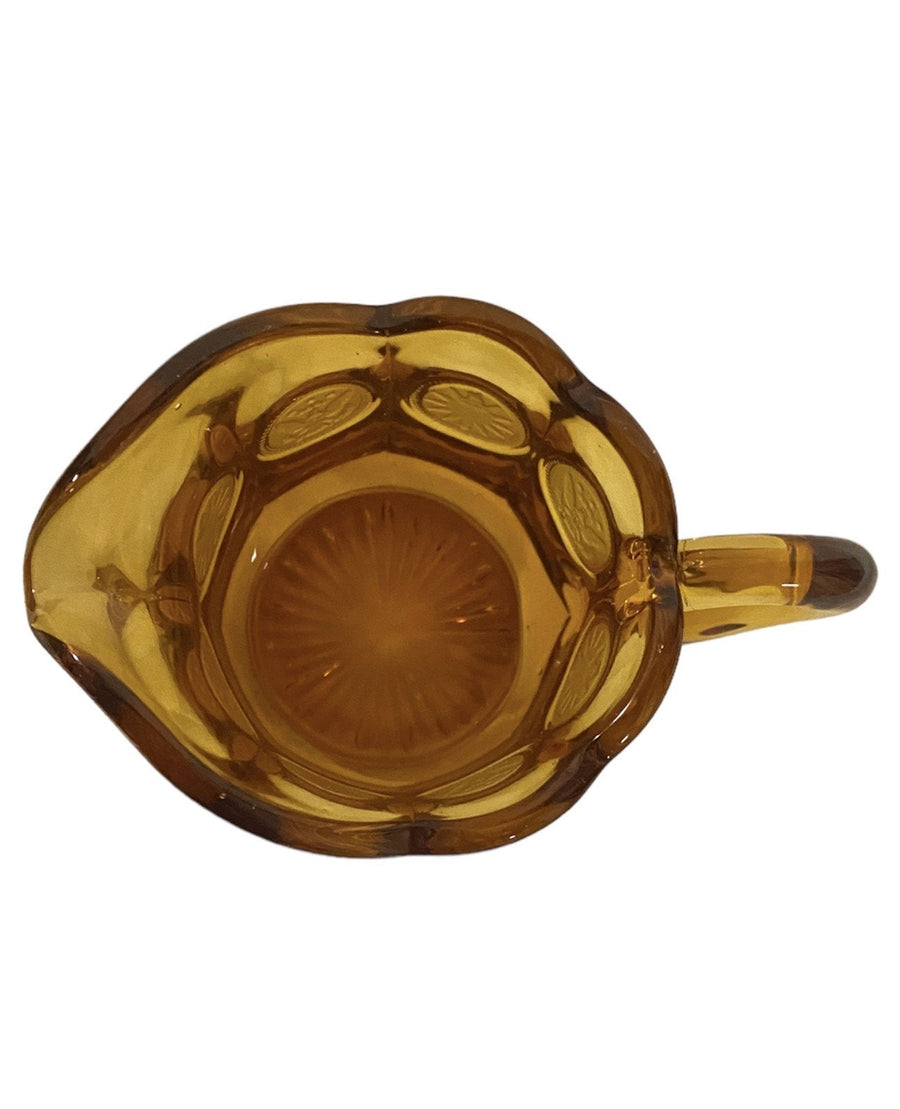 Fostoria Amber Coin Creamer Glass Pitcher, Vintage
