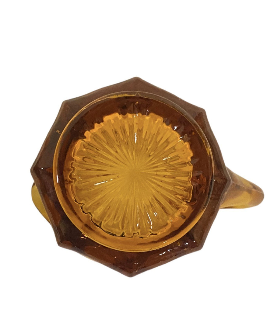 Fostoria Amber Coin Creamer Glass Pitcher, Vintage