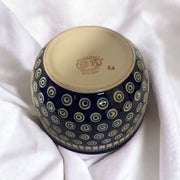 Boleslawiec Polish Pottery 3 Piece Set Peacock Mug, Mixing Bowl, Serving Plate