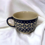 Boleslawiec Polish Pottery 3 Piece Set Peacock Mug, Mixing Bowl, Serving Plate