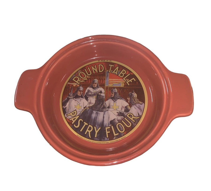 Chantal Quiche Dish Round Table Pastry Flour Bowl Red Ceramic 14 oz