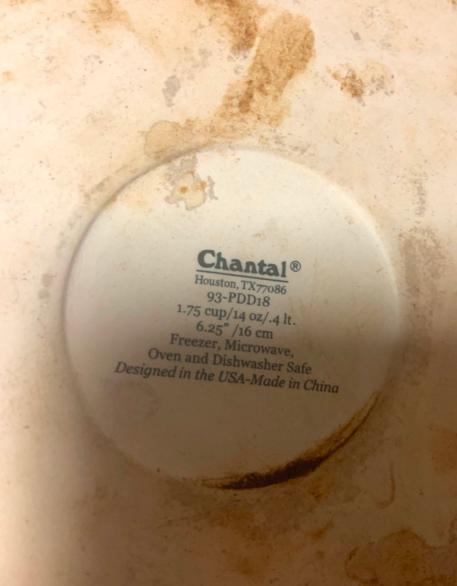 Chantal Quiche Dish Round Table Pastry Flour Bowl Red Ceramic 14 oz