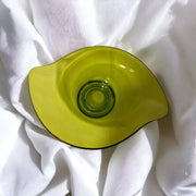 Vintage Viking Green Glass Oblong Plate Or Trinket Dish
