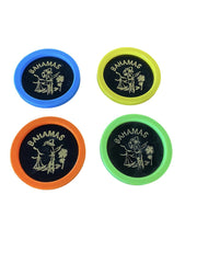 Bahamas Vintage 1990-2000 Plastic Stackable Coasters with Gold Design