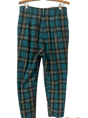 Vintage Women's Tartan Trousers 100% Virgin Wool