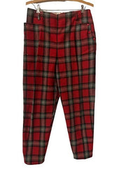 Vintage Women's Tartan Trousers 100% Virgin Wool