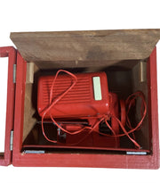 Electric Little Modiste Japan Vintage Sewing Machine Boxed Battery Red Kraemer