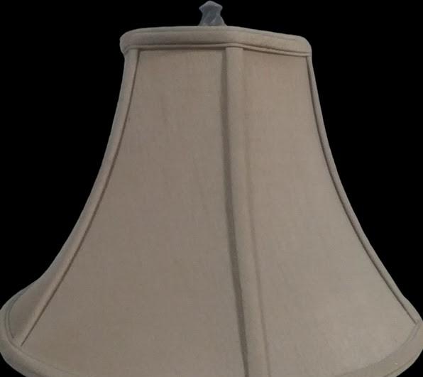 Golden Bronze Table Lamp with Fabric Lampshade Victorian-Looking Vintage