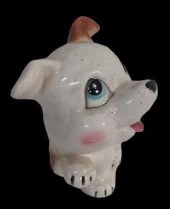 Antique Ceramic Puppy Dog Vintage Statue 1960s