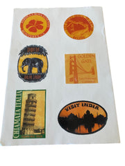 Vintage Traveler Stickers from Across the World Stickers