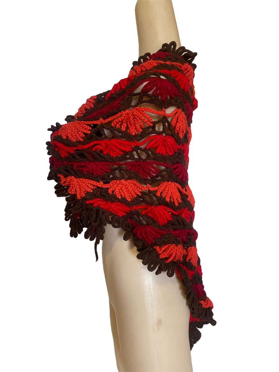 Handmade Vintage Crocheted Women's Shawl