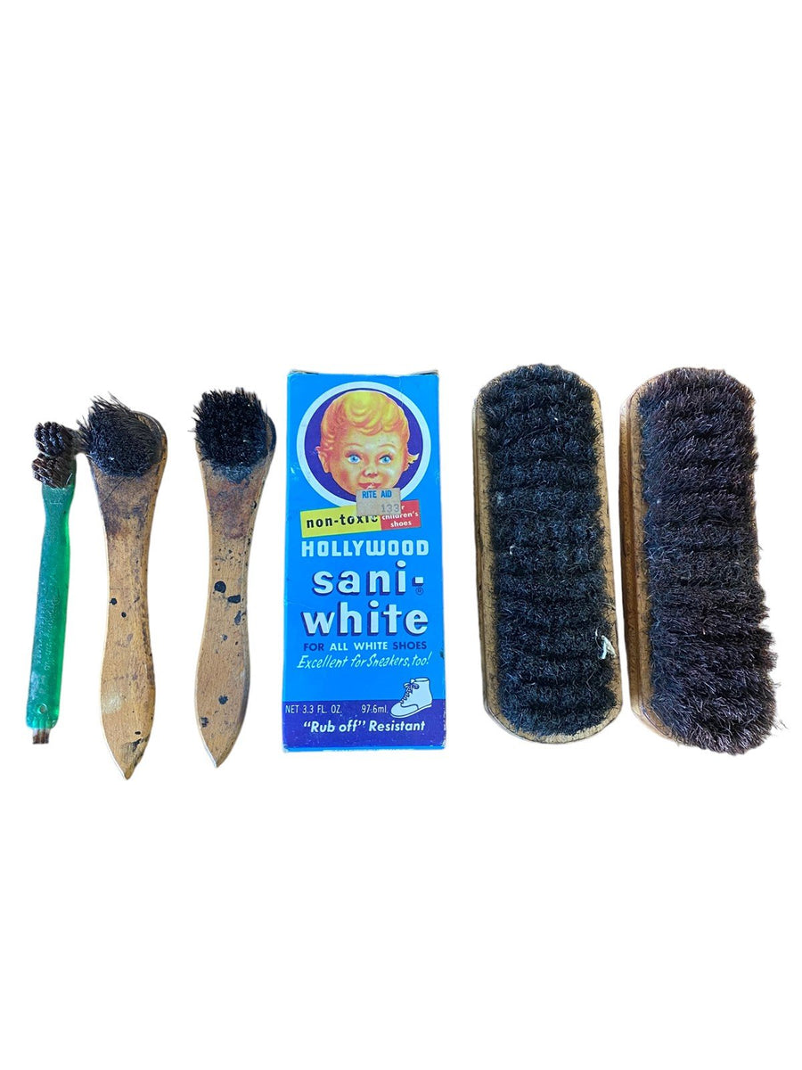 Vintage Shoe Cleaning Collectable Bundle Brushes Old Fashion Shoe Cleaner