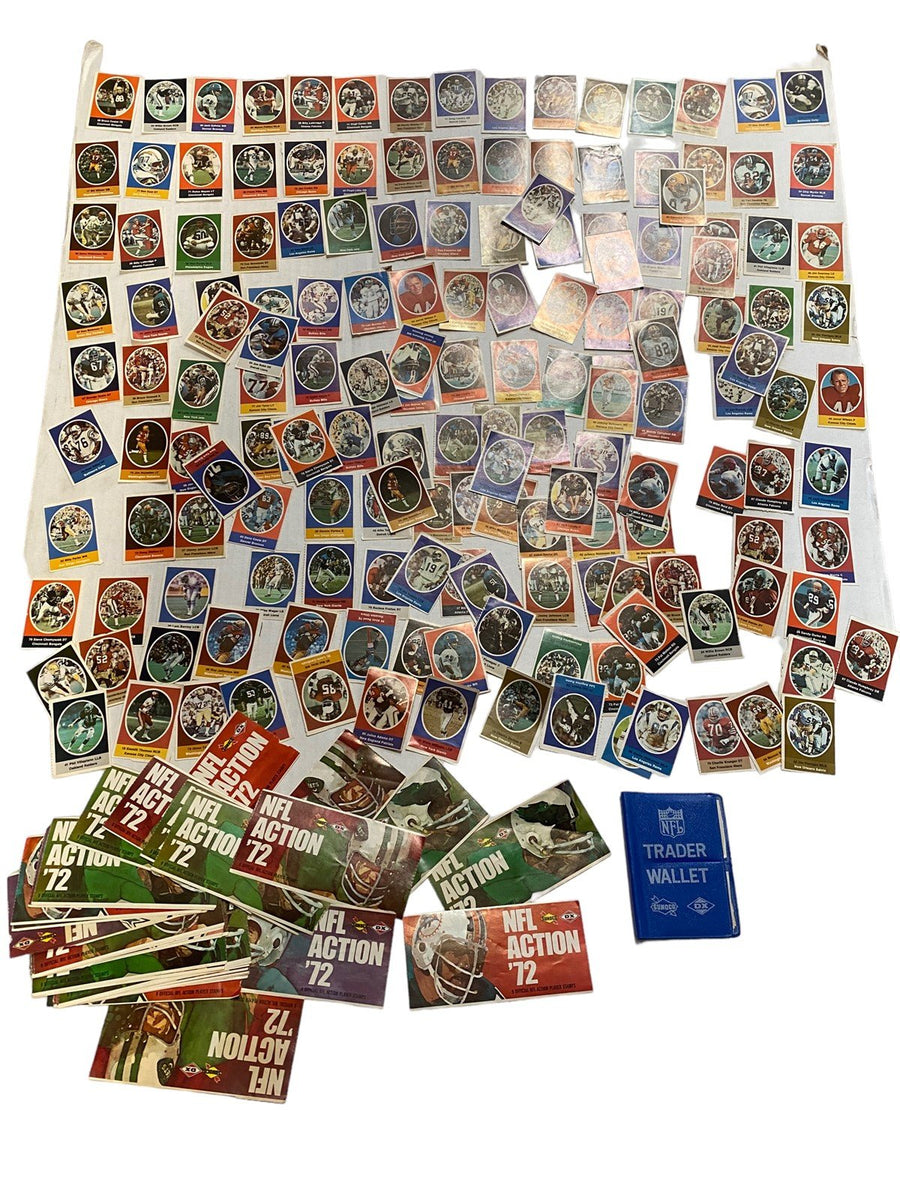 NFL Vintage Football Stamps Sunoco 1972 Over 200 Pieces