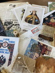 Scrapbook Junk Journal Lot Vintage Letters, Stamps, Postcards, Ribbons and More!