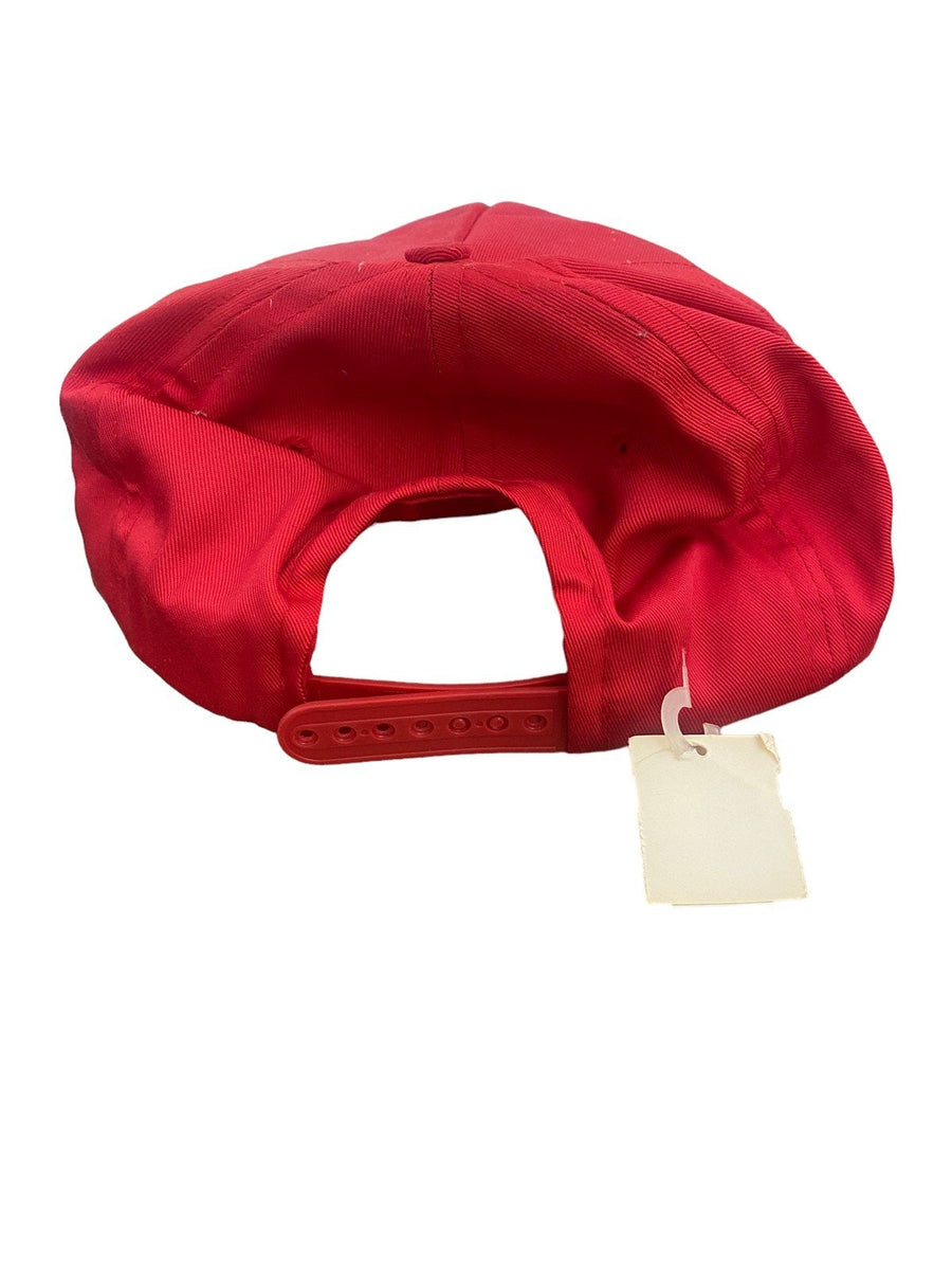 Elvis Presley Vintage Snapback Cap Red with Stamp Design