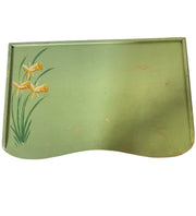 Hand painted Television Lap Table, Dinner Tray, Green Tray