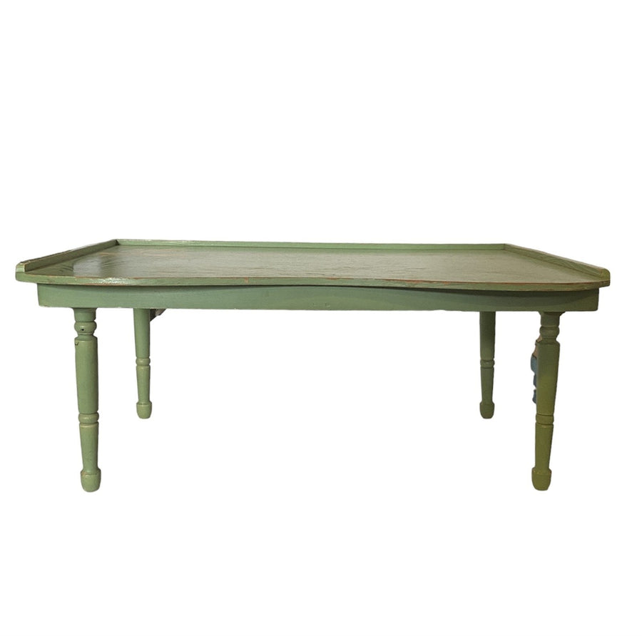 Hand painted Television Lap Table, Dinner Tray, Green Tray