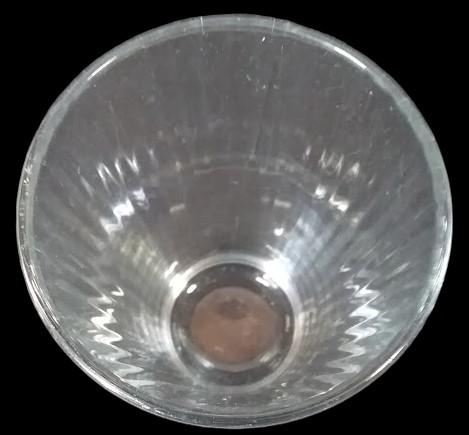 4 Drinking Glasses with Etched Stripes Possibly Anchor Hocking