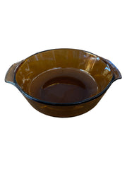 Anchor Hocking Fire King Amber Glass Casserole Dish 1-1/2 QT.