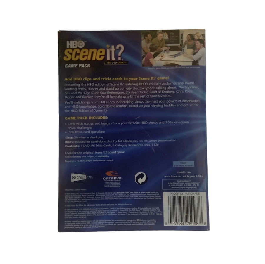 HBO Scene It? Adult Trivia Game Pack Disc DVD Cards TV Mature