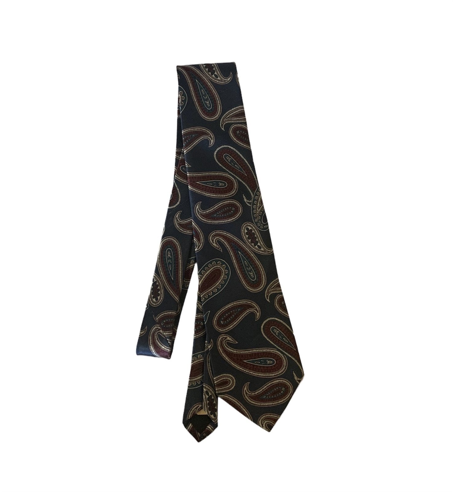Etienne Aigner Tie Paisley Navy Maroon Mens Formal