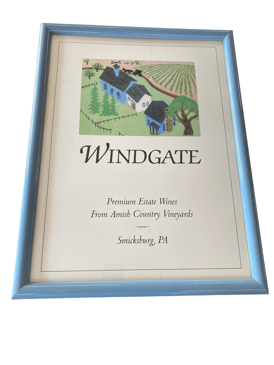 Windgate Vineyards Amish Country Framed Artwork Poster Pittsburgh, PA