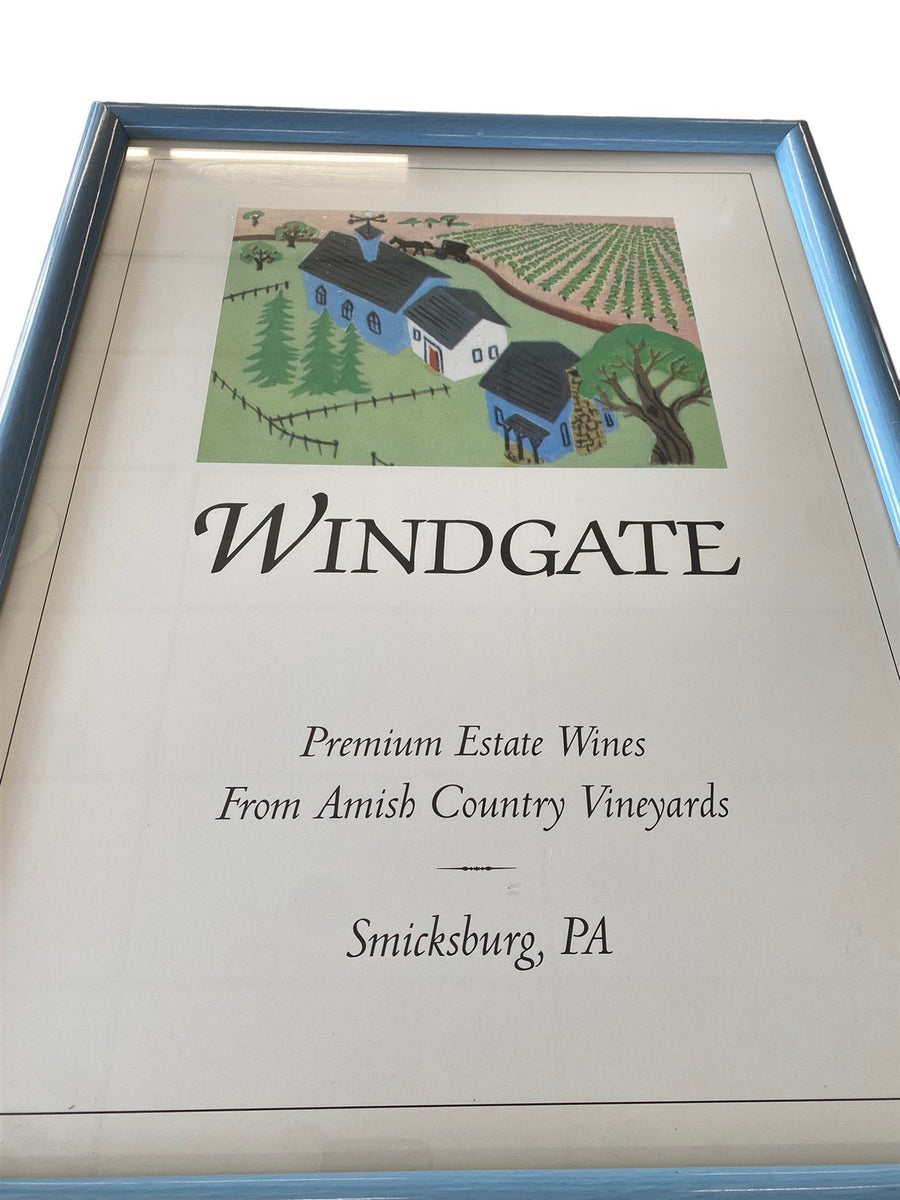 Windgate Vineyards Amish Country Framed Artwork Poster Pittsburgh, PA