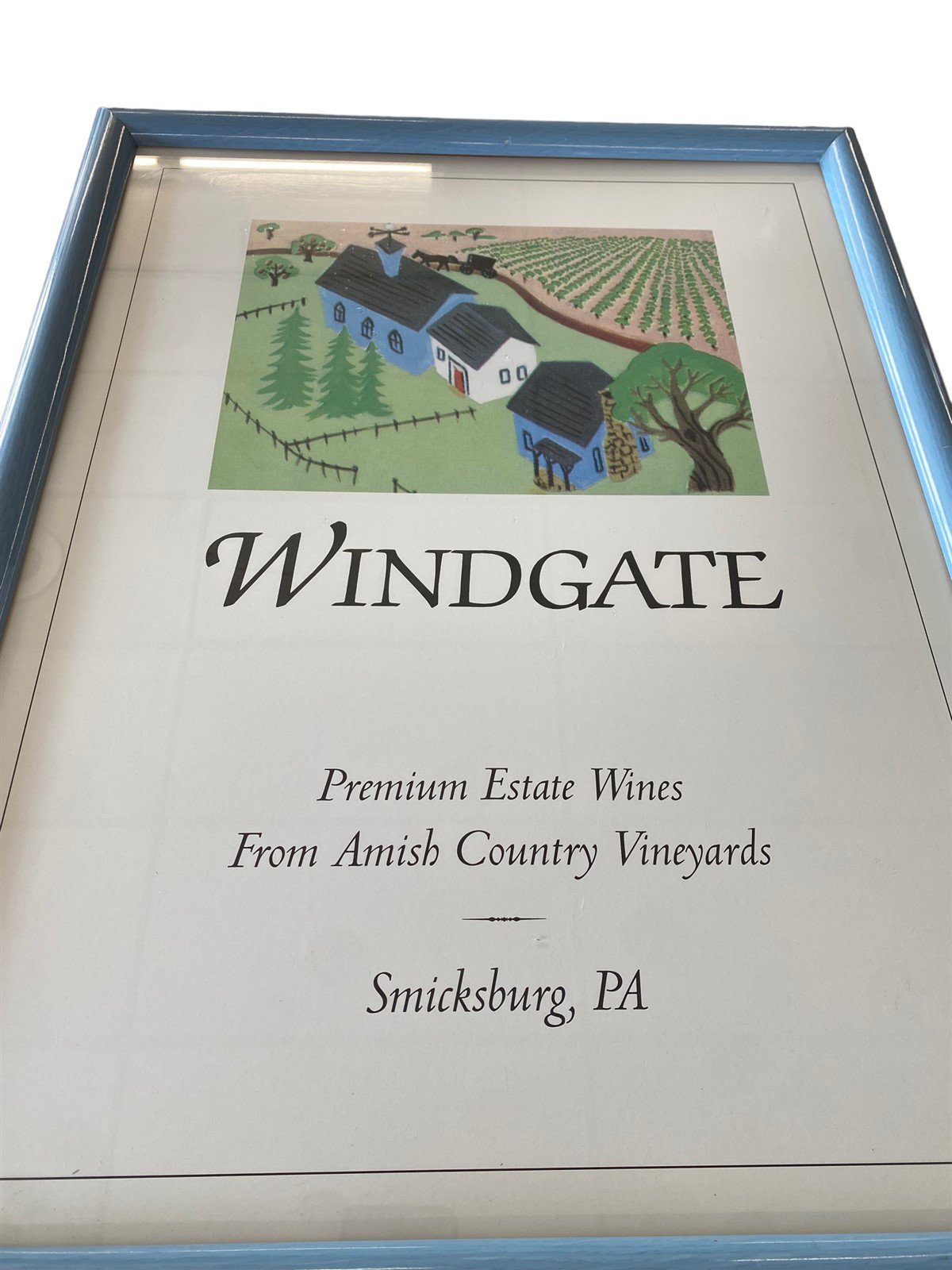Windgate Vineyards Amish Country Framed Artwork Poster Pittsburgh, PA