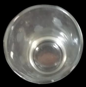 4 Drinking Glasses 2 with White Design 2 with Silver Rim