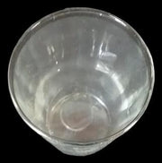 4 Drinking Glasses 2 with White Design 2 with Silver Rim