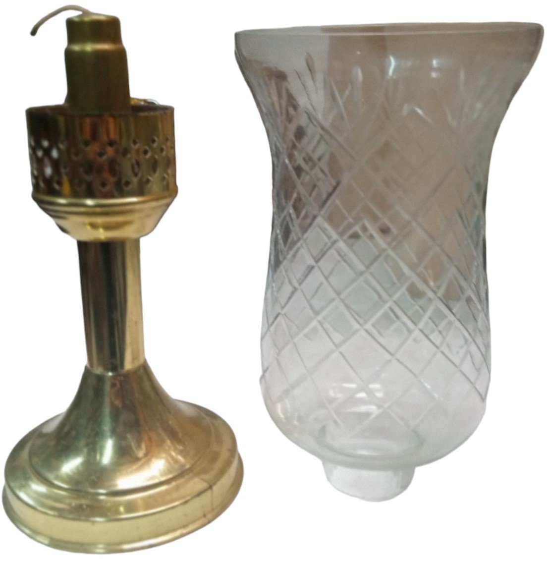 Brass Candle Holder Antique Wick Mason Candlelight Middlesex NJ Vintage Sconce