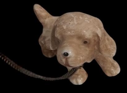 Antique Dutch Girl with Dog Vintage Porcelain Figurine
