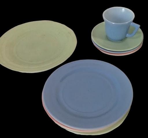 Antique Hazel Atlas 20th Century Little Hostess Vintage Dishes and Cup