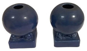 Fiesta - Cobalt Blue (Older) Bulb Candle Holders Set of 2 Vintage