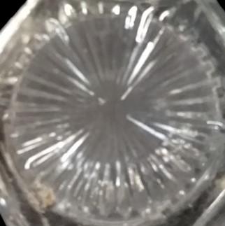 Antique Clear Glass Hexagonal Paneled Open Sugar Bowl and 2 Creamers