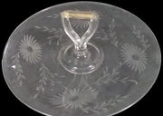 Clear Glass Serving Plate with Handle