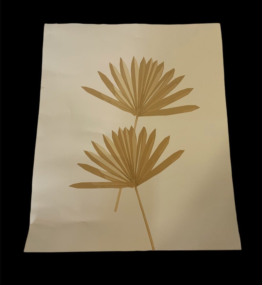Gold Yellow Flowers Artist Print Home Decor Wall Hanging Picture