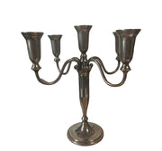 Godinger Candelabrum Silver Plated Tapered Candlestick Holders 5 Arms
