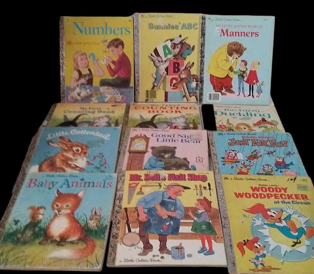 11 Classic Little Golden Books Vintage Counting ABC Animals and More