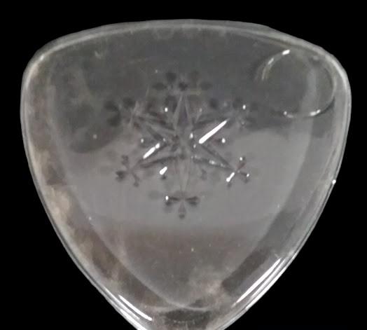 Antique Indiana Glass Snowflake Pattern Vintage Snack Plates Set of 6