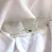 Shannon Ireland Vintage Crystal Candy Dish / Sorbet Cups Set of Three