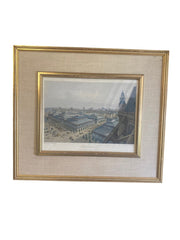 Authentic 1870 Framed Print MARKET-LES HALLES DE PARIS -ST. By Benoist 1861