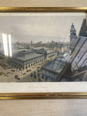 Authentic 1870 Framed Print MARKET-LES HALLES DE PARIS -ST. By Benoist 1861