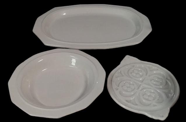 Antique Pfaltzgraff Heritage White Plates Platters Cups Saucers More (37 pieces)