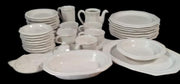 Antique Pfaltzgraff Heritage White Plates Platters Cups Saucers More (37 pieces)
