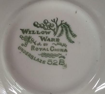Antique Willow Ware Vintage Royal China Mixed with Homer Laughlin Plates More