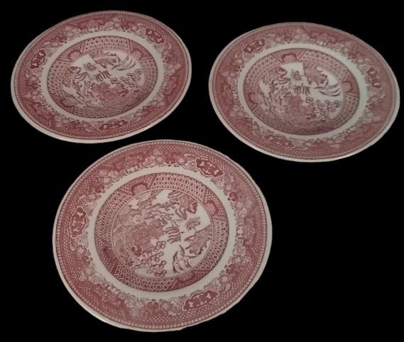 Antique Willow Ware Vintage Royal China Mixed with Homer Laughlin Plates More